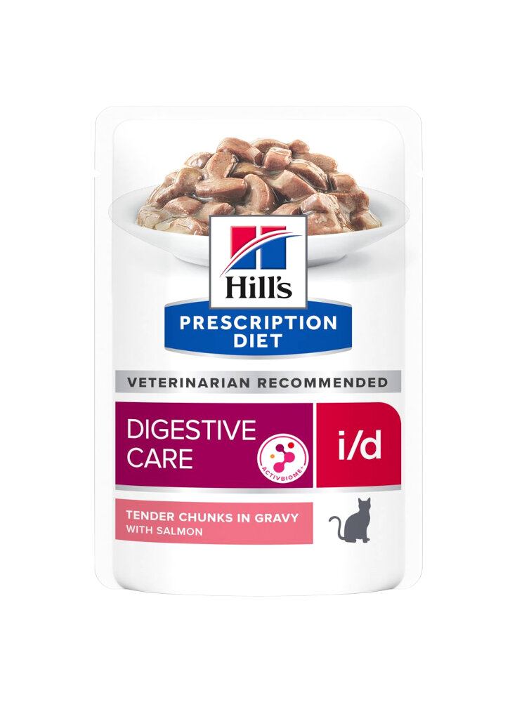 Hill's PRESCRIPTION DIET i/d bocconcini per gatti in bustina per la salute gastrointestinale con salmone 12x85gr